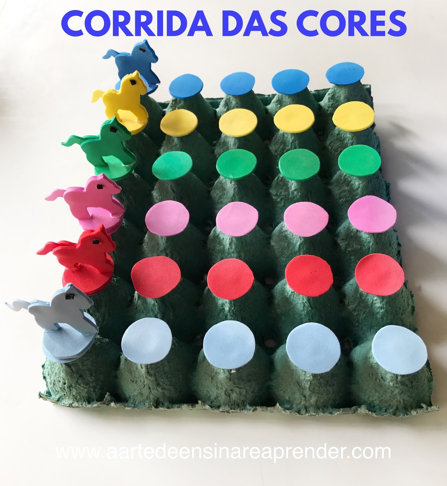 Jogo pedagógico - Corrida das cores - A Arte de Ensinar e Aprender